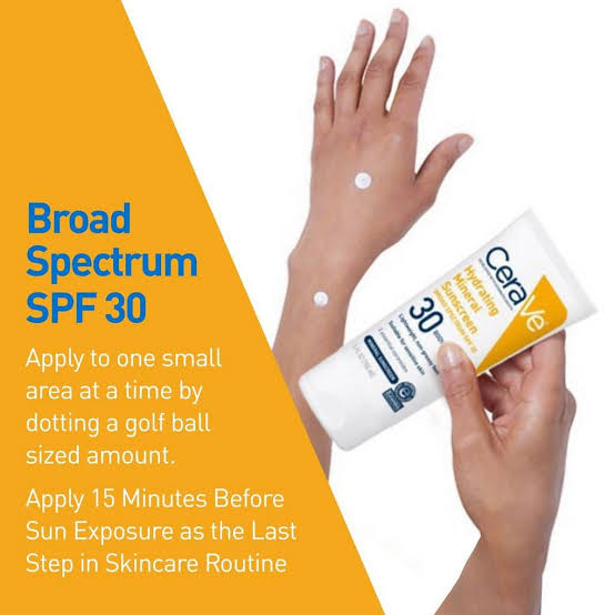 CeraVe Hydrating Mineral Sunscreen SPF 30 Face Lotion